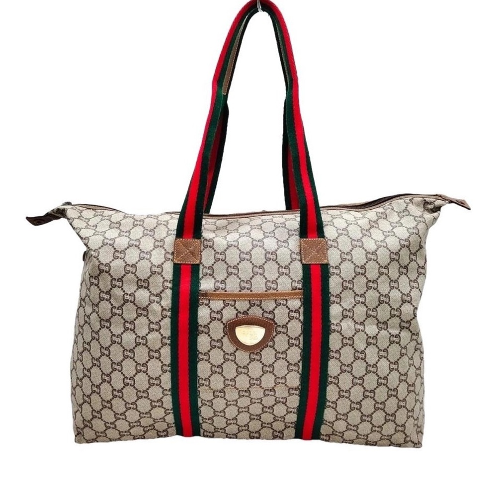 Gucci Plus Tote with Red and Green Accents